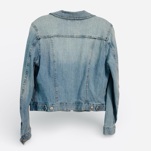 H&M Denim Jacket classic blue front side pockets size 12 - Picture 3 of 8